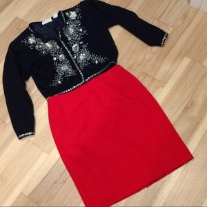 The Pencil Skirt by J.Crew-Perfect in Red Wool